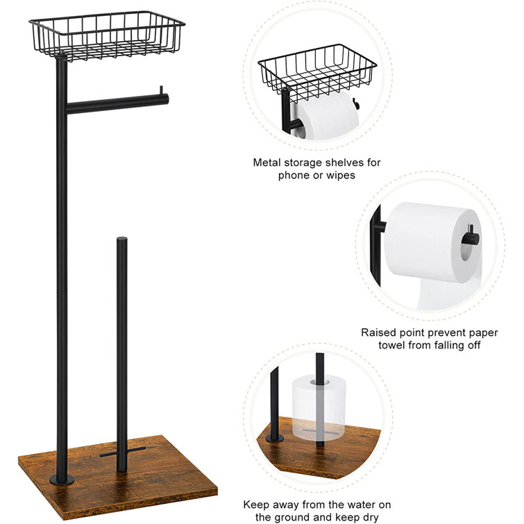 CELLPAK Free Standing Toilet Paper Holder with Shelf Wayfair